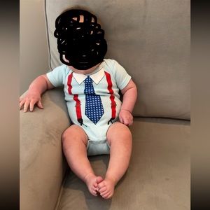 Like New Tie + Suspenders Onesie 🚭
